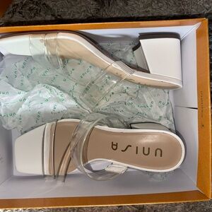 Unisa White Heeled Shoes Elegant Design